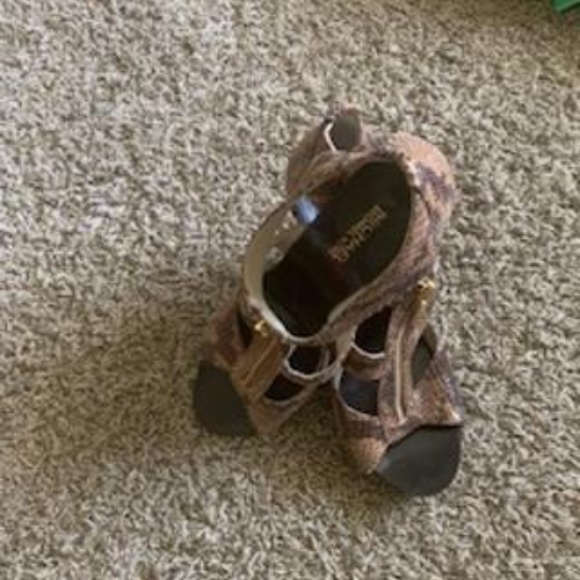 Michael Michael Kors Berkley Snakeskin Heels - Picture 1 of 3